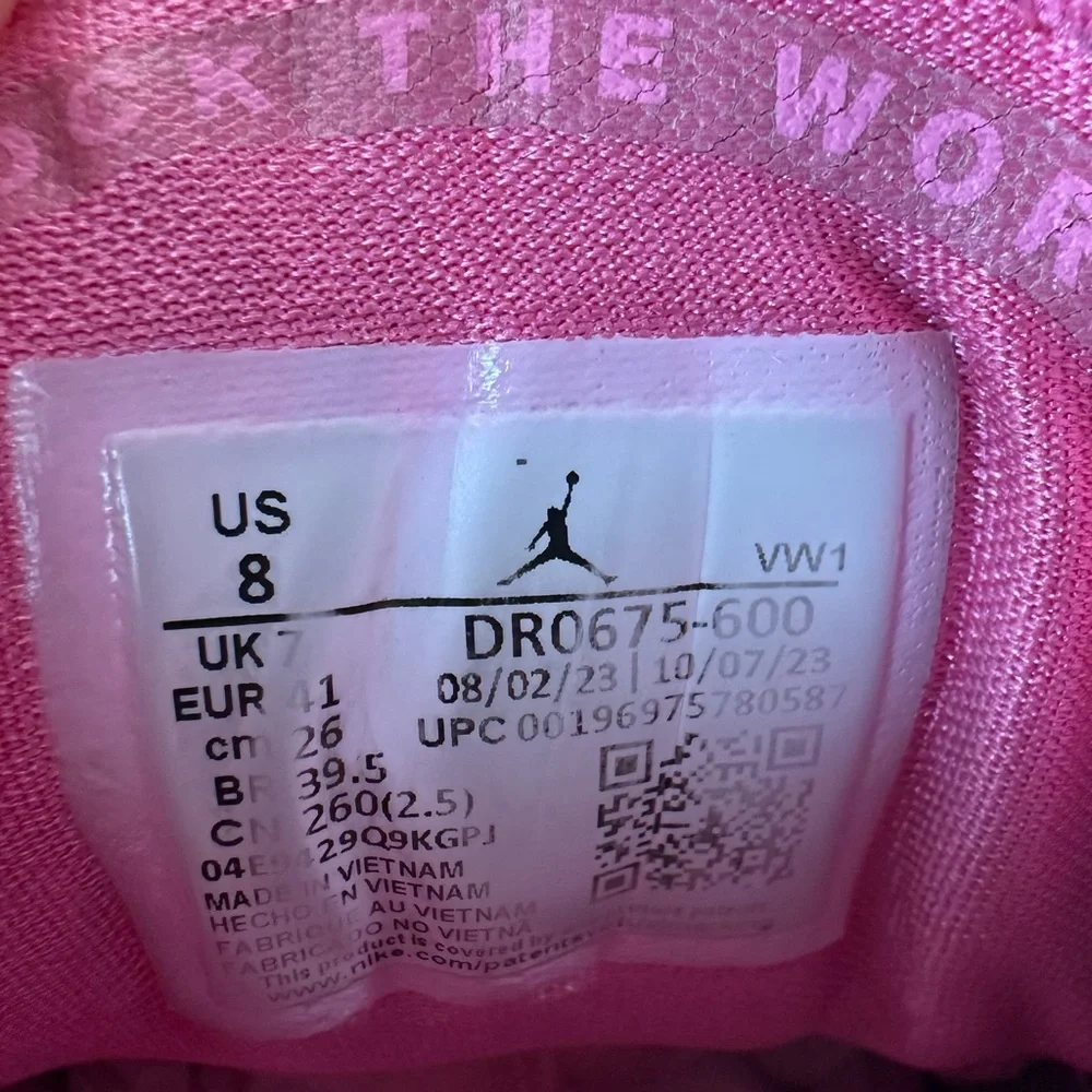 Jordan Zion 3 Pink Lotus Athletic Sneakers Unisex M-8 W-9.5